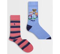 Polo Ralph Lauren Due paia di calze lunghe Polo Bear TAGLIA UNICA Blue