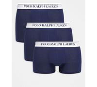 Polo Ralph Lauren - Confezione da 3 boxer aderenti classici blu navy e bianchi con fascia in vita a contrasto con logo-Multicolore S