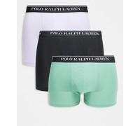 Polo Ralph Lauren - Confezione da 3 boxer aderenti classici con fascia in vita bianca con logo verde chiaro/lilla/nero-Multicolore M