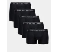 Polo Ralph Lauren - Confezione da 5 boxer aderenti neri con elastico in vita con logo-Nero S