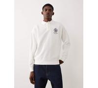 Polo Ralph Lauren - Felpa bianca a maniche lunghe con colletto e logo-Bianco S