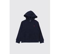 POLO RALPH LAUREN Felpa con cappuccio e zip da bambino con logo Pony 6 Blue