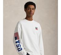 Polo Ralph Lauren Felpa con collo a lupetto e bandiera L White