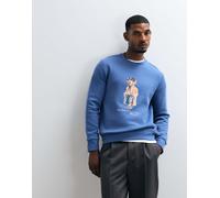 Polo Ralph Lauren felpa con stampa orso stagionale blu L