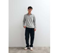 Polo Ralph Lauren - Felpa estate grigio chiaro con zip corta e logo iconico S