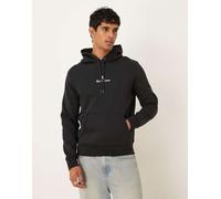 Polo Ralph Lauren - Felpa in maglia doppia con cappuccio e scritta del logo centrale nera-Nero 2XL