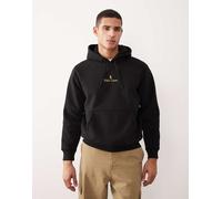 Polo Ralph Lauren - Felpa in pile borg con cappuccio e scritta del logo centrale nera-Nero L