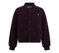 Polo Ralph Lauren - Giacca Bomber in Lana e Cashmere a Maglia Grossa - - Jackets - Donna - Rosso - L