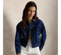 Polo Ralph Lauren Giacca trucker in denim con perline M Blue