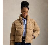 Polo Ralph Lauren Giubbotto in lana e cashmere a trecce M Tan