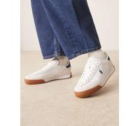 Polo Ralph Lauren - Hester - Sneakers bianche con linguetta blu navy sul retro e logo-Bianco 36.5