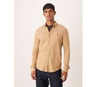 Polo Ralph Lauren - Icon - Camicia piqué color cammello mélange con logo-Neutro S