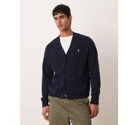 Polo Ralph Lauren - Icon - Cardigan comodo blu navy in cotone con logo 2XL