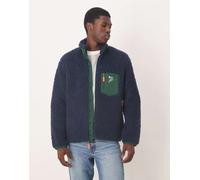 Polo Ralph Lauren - Icon - Giacca in pile borg blu navy con icona del logo e chiusura zip L