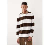 Polo Ralph Lauren - Icon - Polo stile rugby classica oversize marrone a righe color block con logo M