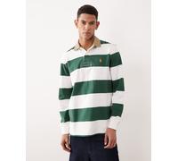 Polo Ralph Lauren - Icon - Polo stile rugby classica oversize verde a righe color block con logo L