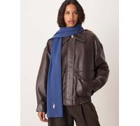 Polo Ralph Lauren - Icon - Sciarpa blu navy in maglia di cotone con logo One Size