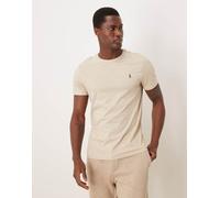 Polo Ralph Lauren - Icon - T-shirt custom slim fit beige mélange con logo-Neutro M