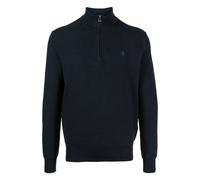 Polo Ralph Lauren - Pull demi-zippé en coton piqué 710932304 Blu - Abbigliamento L Blu