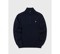 Maglione mezza cerniera in cotone Blu L Tinta unita