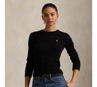 Polo Ralph Lauren - Julianna Icon - Maglione lavorato a trecce in cotone nero Polo con logo XS