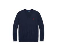 Polo Ralph Lauren Maglia con scollo a V in cotone BIG 5X Blu cacciatore