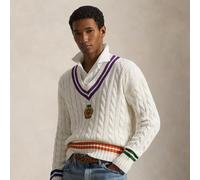 Polo Ralph Lauren Maglia da cricket in cotone e lino L Cream