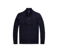 Polo Ralph Lauren Maglia in cotone a trecce con cerniera BIG 4X Blu cacciatore