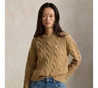 Polo Ralph Lauren Maglia in lana e cashmere a trecce S Tan