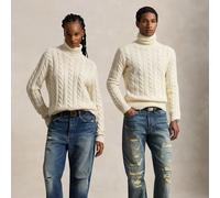 Polo Ralph Lauren Maglia in lana e cashmere a trecce XXL Cream