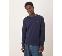 Polo Ralph Lauren - Maglietta a maniche lunghe custom fit blu navy in cotone pima con icona del logo M