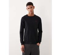 Polo Ralph Lauren - Maglietta a maniche lunghe custom fit nera con logo-Nero L