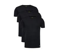 Polo Ralph Lauren Maglietta da uomo, girocollo, nero, confezione da 3, Nero , M
