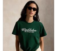 Polo Ralph Lauren Maglietta in jersey con logo Wimbledon L Green