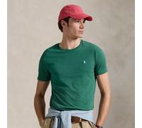T-shirt girocollo Custom Slim Fit Verde S Tinta unita