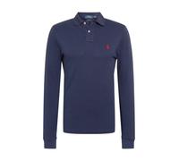 Polo Ralph Lauren - Icon - Polo slim a maniche lunghe in piqué blu navy con logo XS