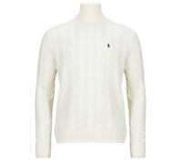 Polo Ralph Lauren Maglione PULL COL ROULE EN MAILLE TORSADEE LAINE CACHEMIRE in Bianco EU XS