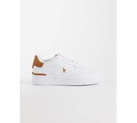 Polo Ralph Lauren Master Court sneakers bianche e color cuoio-Bianco 43