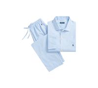 Polo Ralph Lauren Pigiama lungo in popeline vichy S Mini-vichy blu chiaro