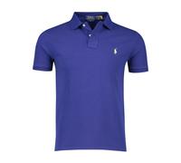 Polo slim in cotone piqué Blu S Tinta unita