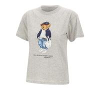 Polo Ralph Lauren - T-shirt comoda grigio mélange chiaro con stampa di orso M