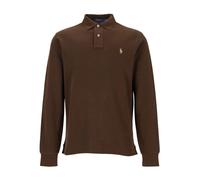 Polo Ralph Lauren - Polo Manica Lunga Slim Fit Personalizzata - - Tops - Uomo - Marrone - M