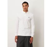 Polo Ralph Lauren - Polo slim a maniche lunghe in piqué con logo, colore bianco XL