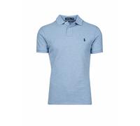 Polo slim in cotone piqué Blu XL Tinta unita
