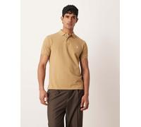 Polo Ralph Lauren - Polo slim in piqué color cuoio con logo-Marrone M