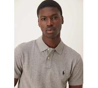 Polo Ralph Lauren - Polo slim in piqué grigia con logo-Grigio M