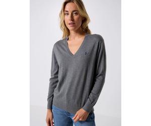 Polo Ralph Lauren - Pull col en V en coton Grigio - Abbigliamento L Grigio
