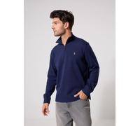 Polo Ralph Lauren - Pull demi-zippé en coton 710P07411 Blu - Abbigliamento M Blu