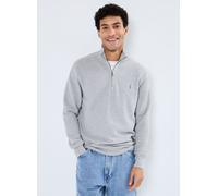 Polo Ralph Lauren - Pull demi-zippé en coton piqué 710932304 Grigio - Abbigliamento M Grigio