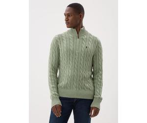 Polo Ralph Lauren - Pull demi-zippé en coton torsadé Blu - Abbigliamento M Blu